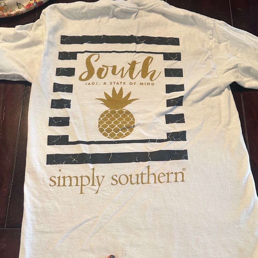 Simply Southern Women’s White Long Sleeve Tee - Picture 2 of 2